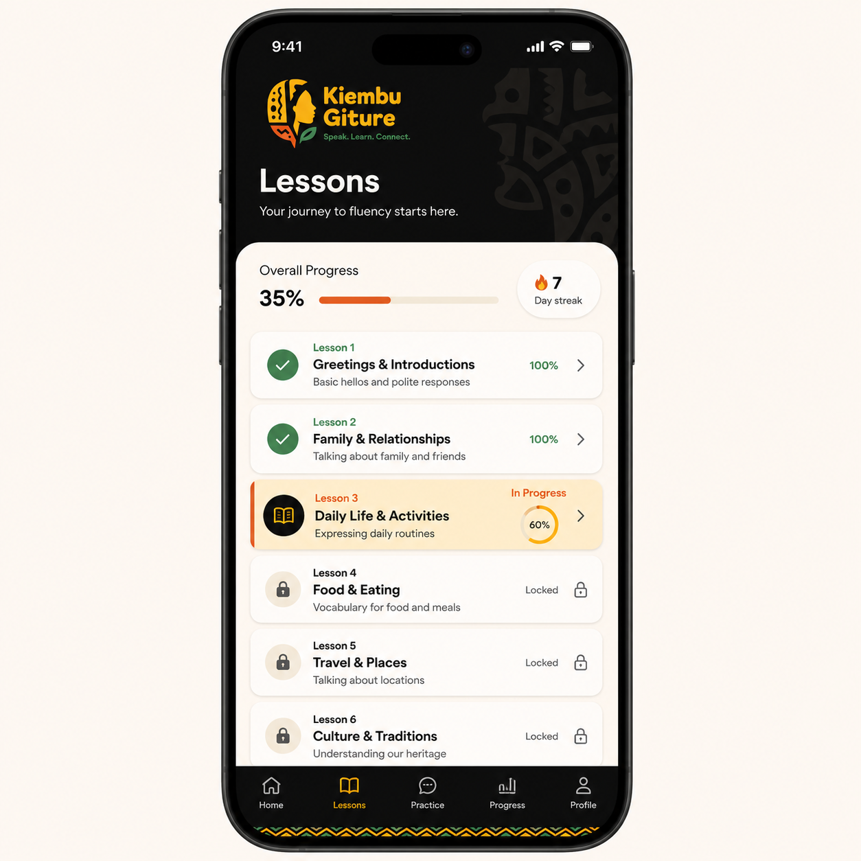 Kĩembu Gĩture Learn app preview
